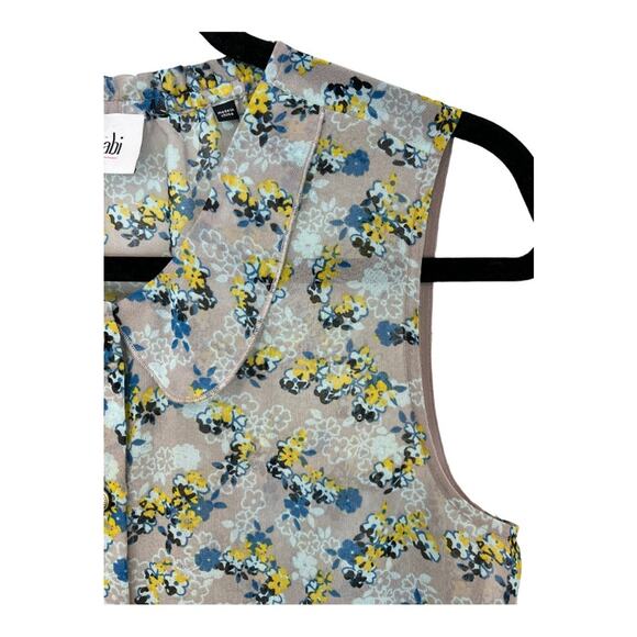 CAbi Floral Sleeveless PeterPan neck Blouse #5221 - Picture 6 of 10